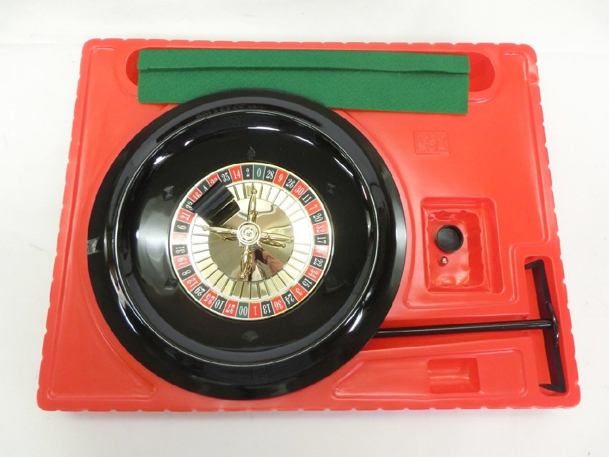 【OJ-4045】Deluxe 10 Roulette set 他 ルーレット セット 5点 ボードゲーム カジノ 現状品【千円市場】_画像4