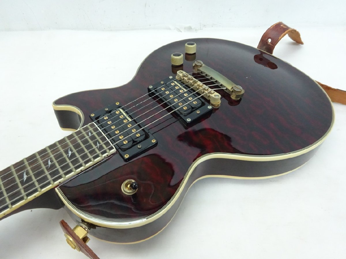 【HT-0022】Epiphoneエピフォン Les Paul CUSTOM Prophecy レスポールカスタム エレキギター ソフトケース付き 現状品【千円市場】_画像4