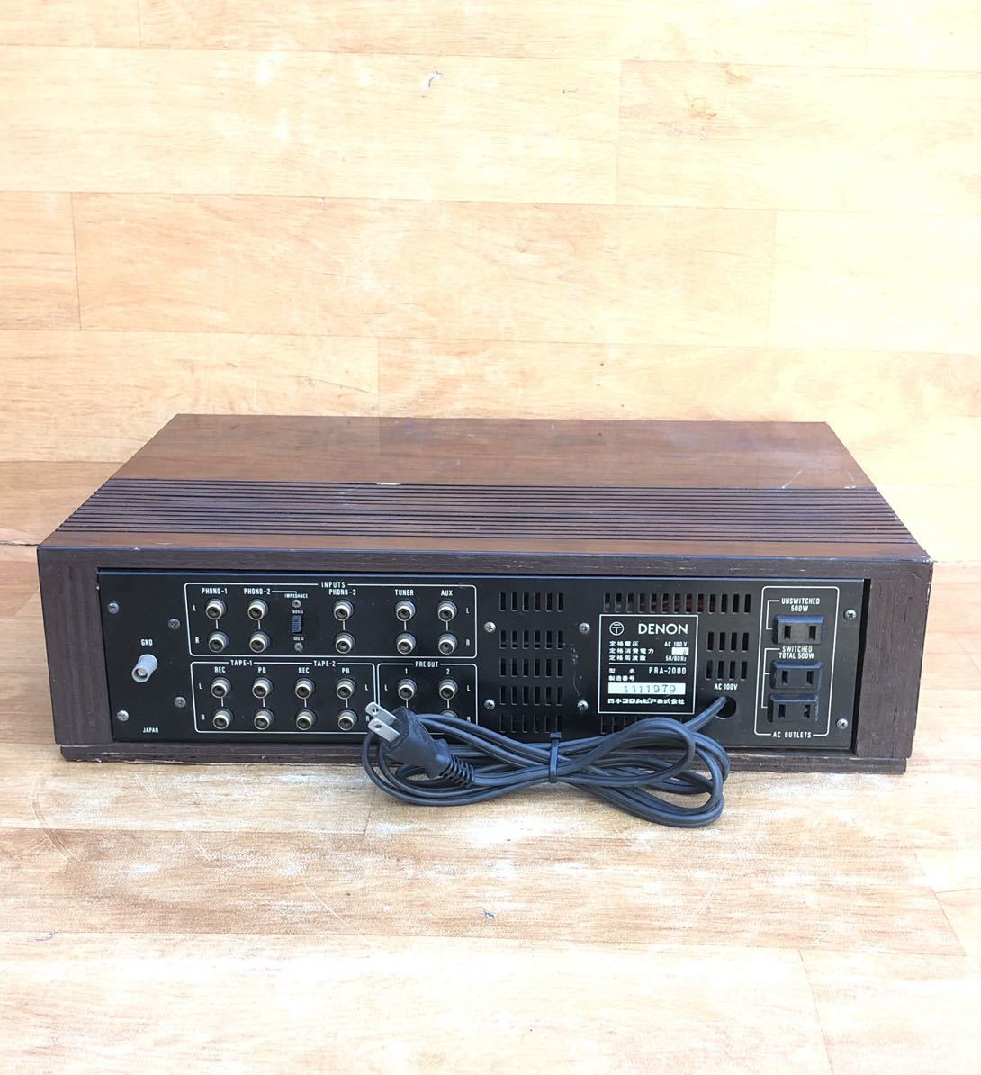デノン DENON PRA-2000 プリアンプ コントロールアンプ アンプ 音響