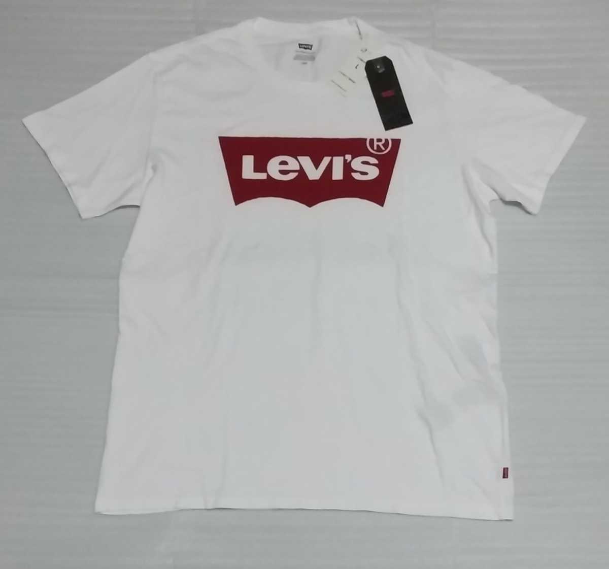 未使用 LEVI'S LEVIS リーバイス半袖バットウイング ロゴTシャツ トップス ティー ホワイト白レッド赤メンズ サイズL ジャパンXL 177830140_※未使用品です。大きな汚れ等はありません
