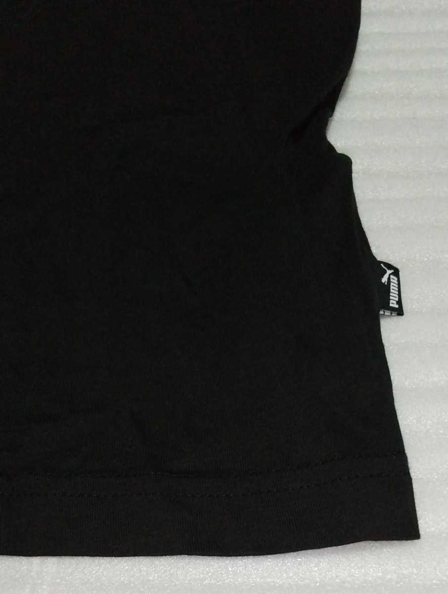 未使用 PUMA ボックス ビッグ ロゴ プリント 半袖Tシャツ メンズ サイズ XXL 102-106 プーマ ジャパン 581386 ブラック黒ホワイト白 綿100%_タブが付いてます。