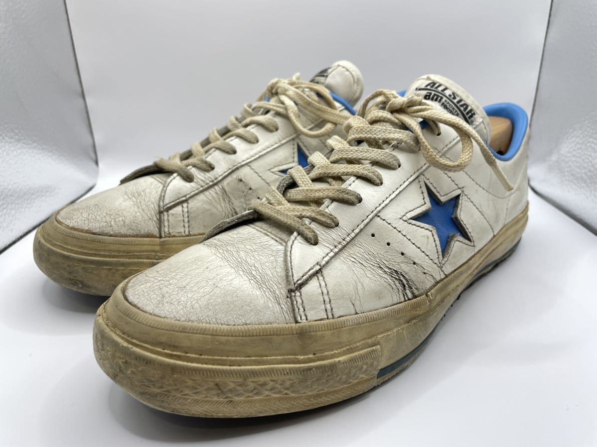 【USED】CONVERSE ONE STAR OX レザースニーカー 90s 日本製 amスポーツ 別注_画像1