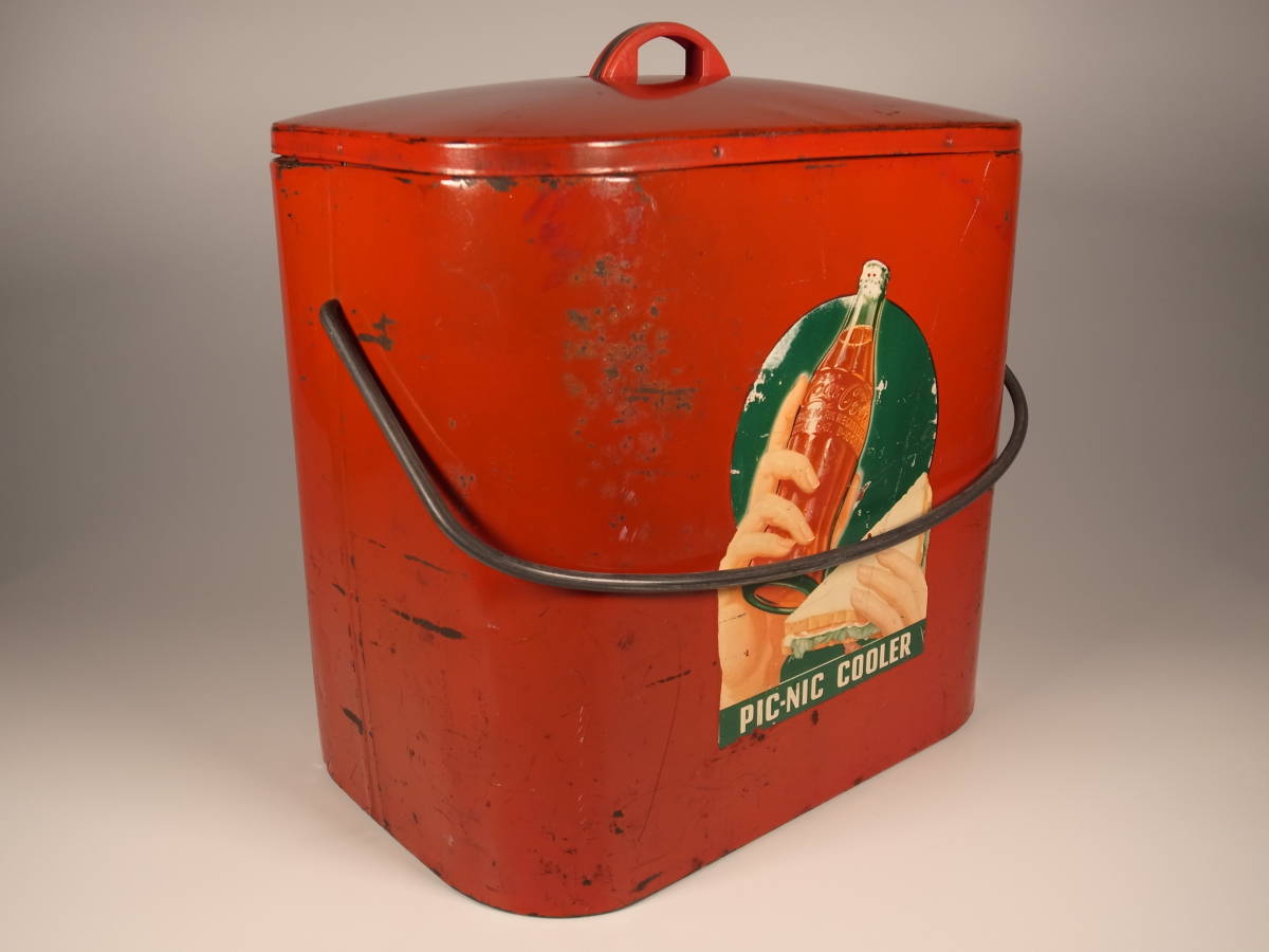  подлинная вещь! 30\'s супер редкостный! прекрасный товар! Coca-Cola Coca * Cola cooler-box Vintage 1930 годы MADE IN USA