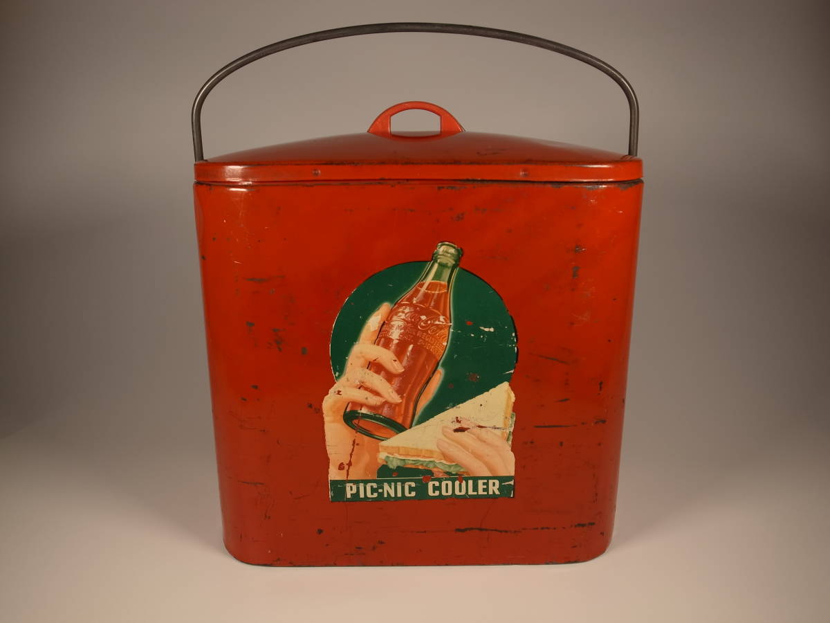  подлинная вещь! 30\'s супер редкостный! прекрасный товар! Coca-Cola Coca * Cola cooler-box Vintage 1930 годы MADE IN USA