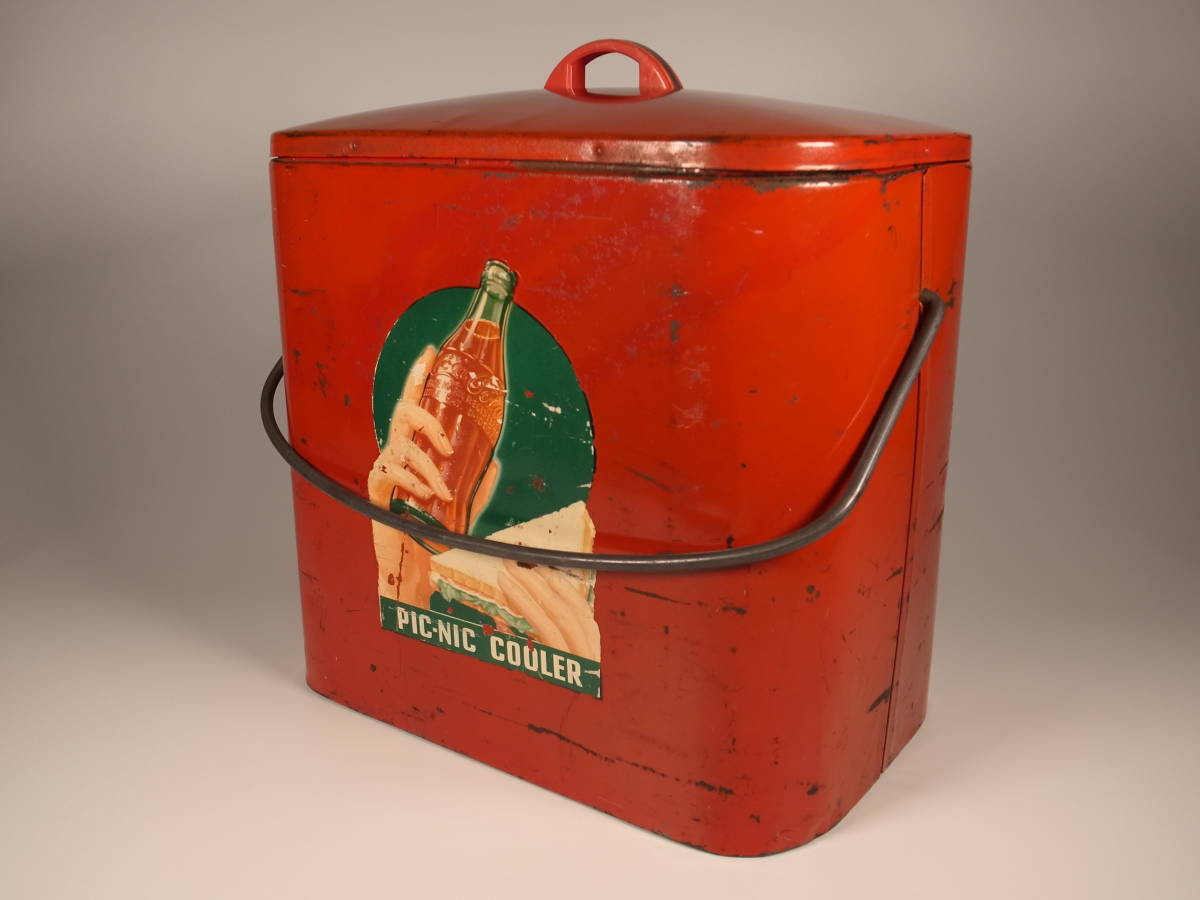  подлинная вещь! 30\'s супер редкостный! прекрасный товар! Coca-Cola Coca * Cola cooler-box Vintage 1930 годы MADE IN USA