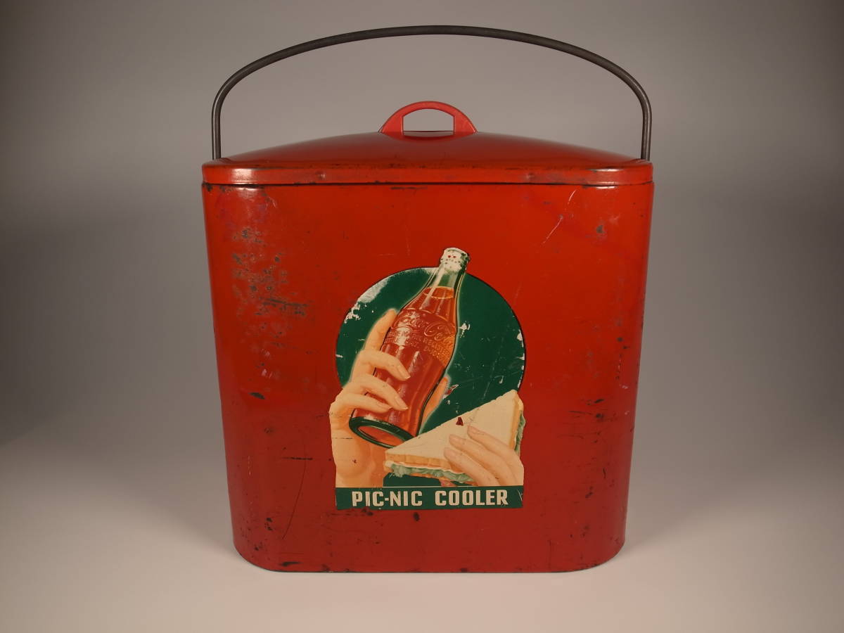  подлинная вещь! 30\'s супер редкостный! прекрасный товар! Coca-Cola Coca * Cola cooler-box Vintage 1930 годы MADE IN USA