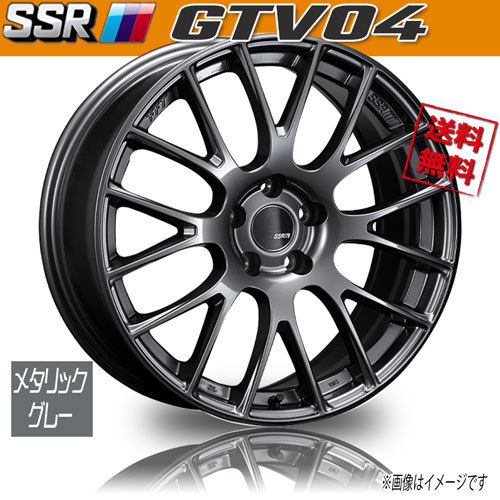 ホイール新品 4本セット SSR GTV04 18インチ 5H114.3 7.5J+48 業販4本購入で送料無料_画像1