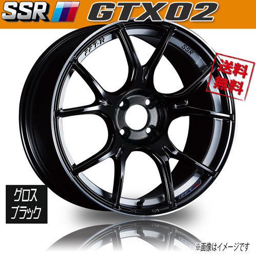 ホイール新品 2本セット SSR GTX02 グロスブラック 16インチ 4H100 6.5J+45 業販4本購入で送料無料_画像1