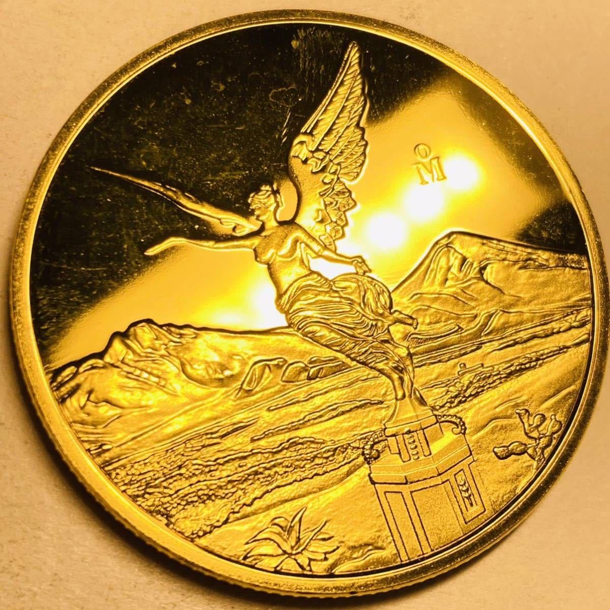 964 旧家蔵出し 外国金貨 メキシコ 自由の女神 記念メダル リバティ 