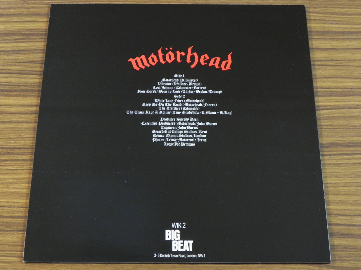 1799円 セール特価 MOTORHEAD カラーレコード 赤 モーターヘッド ファーストアルバム Chiswick Records BIG BEAT WIK 2 UK盤LP