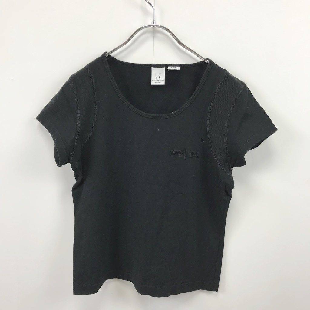 【人気】A|X ARMANI EXCHANGE/アルマーニ エクスチェンジ 半袖 Tシャツ ブラック サイズM レディース/S4147の画像2