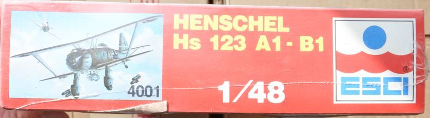 ヘンシェル HENSCHEL Hs123 A1-B1 1/48 ESCI 未組立 プラモデル 20220508 tkhshss h 0409_画像2