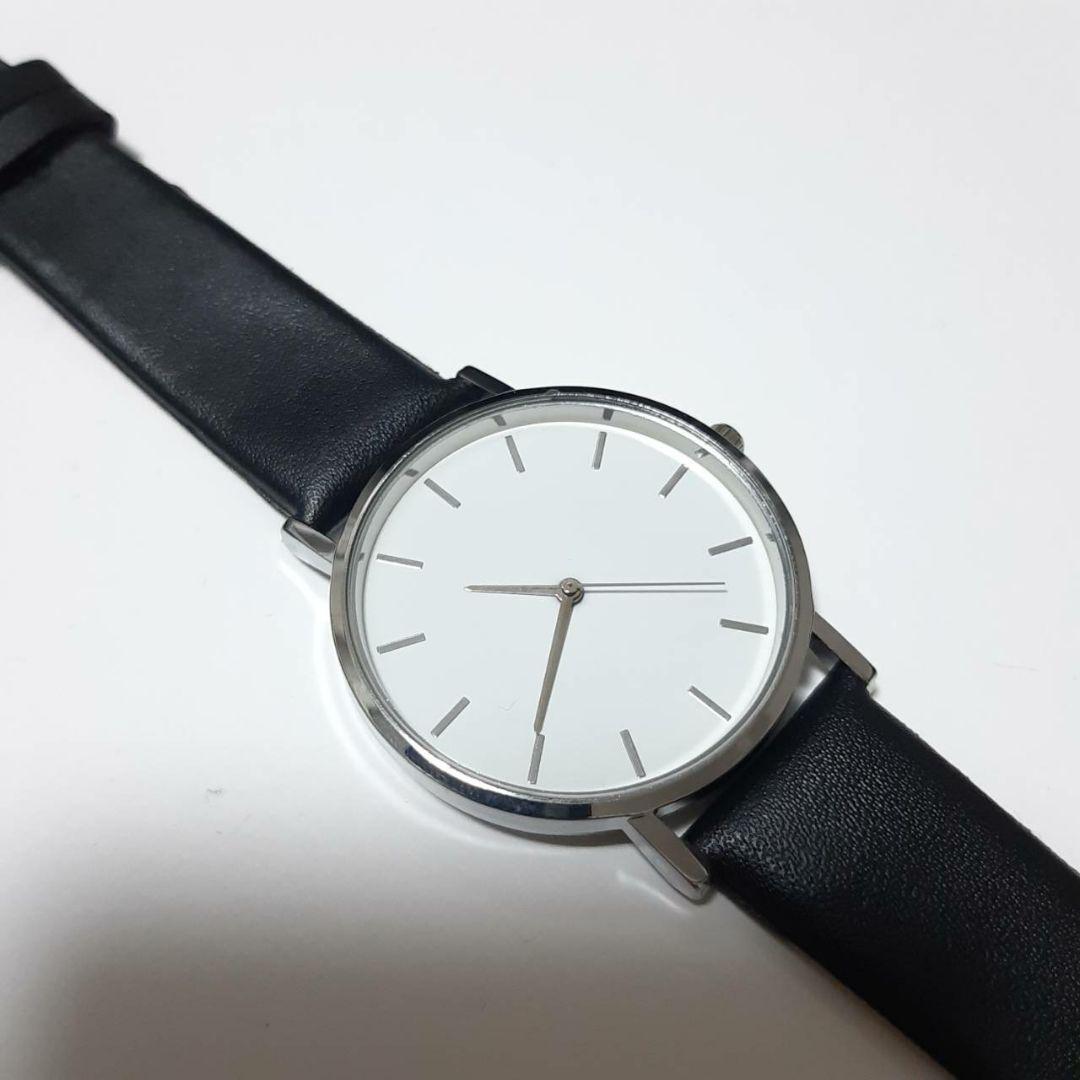 年末のプロモーション特価！ 新品 腕時計 シンプルイズベスト ビジネス プライベート 黒白セット