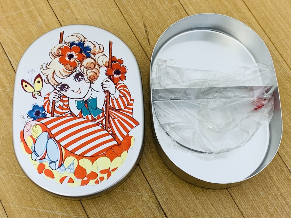 *[ unused goods ] Tey nen aluminium lunch box small river .......... Showa Retro Vintage tulip . lunch box 4 piece set Nagoya city 