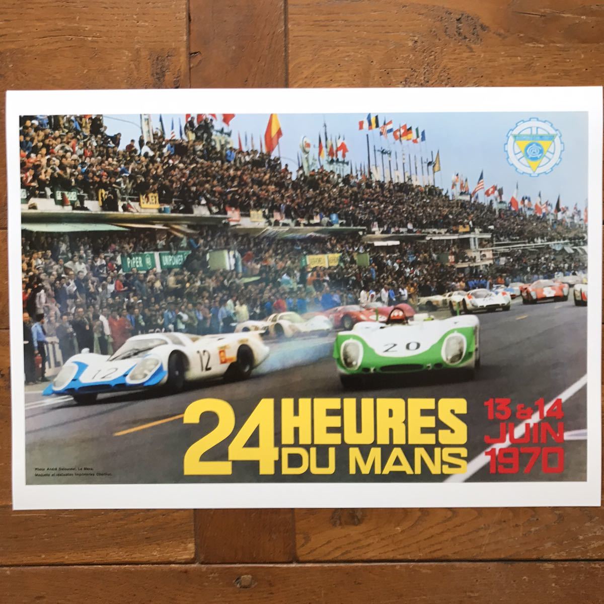 ポスター★1970年 ル・マン24時間レース ★24 Heures du Mans/ユノディエール/ポルシェ/フェラーリvsフォードの画像6