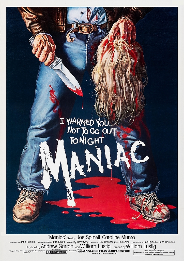 US version poster [ mania k](Maniac)1980 year new goods * Tom *sa vi -ni/s platter / Joe * spinel 