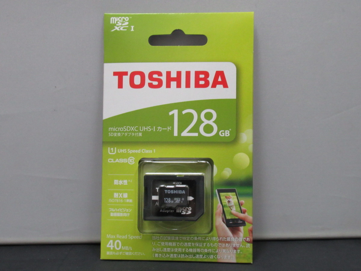  не использовался Toshiba microSDXC UHS-I карта память карта MSDAR40N128G TOSHIBA