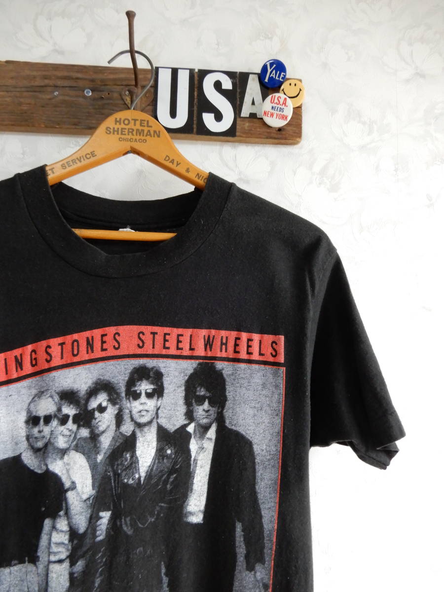 状態良好！８０ｓザ・ローリングストーンズビンテージロックバンドＴシャツＵＳＡ製フルーツオブザルームアメリカ米国８０年代ヴィンテージ_画像1