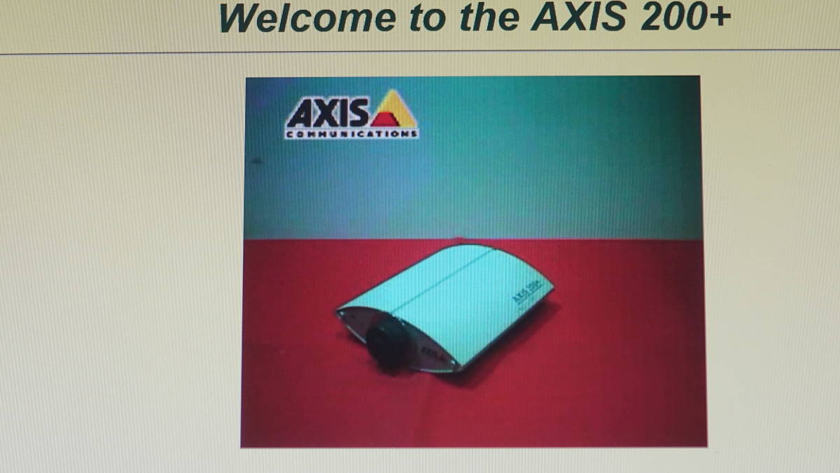 ネットワークカメラ ★ AXIS 200+ 　 win10- winXP対応★ 動作確認済 _win10でのLAN接続 実写画像