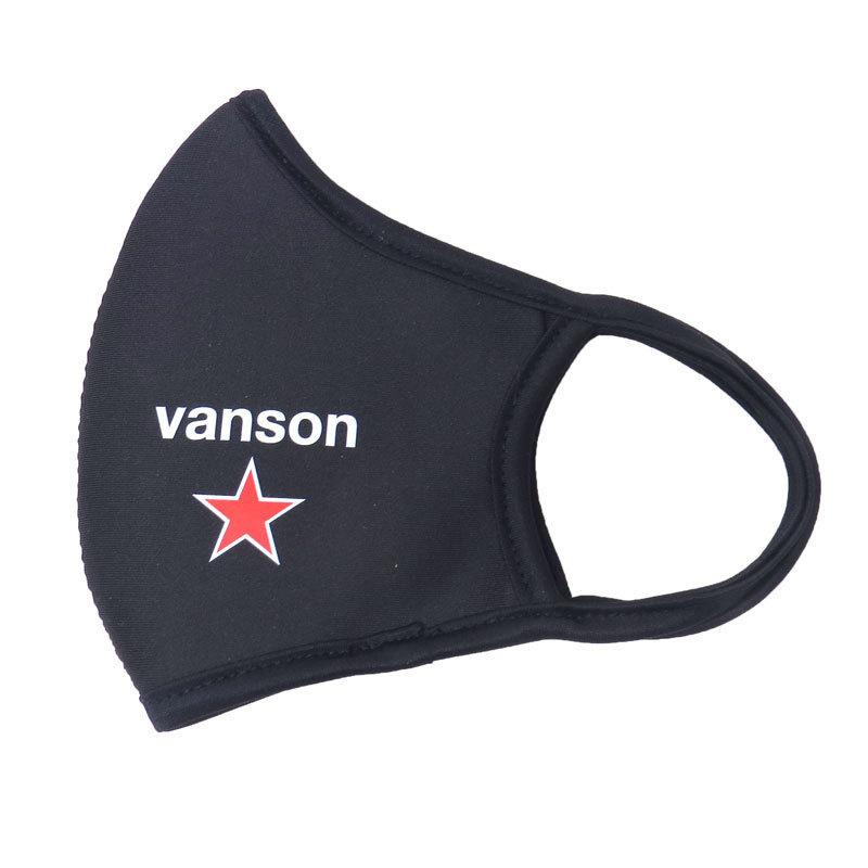 VANSON / バンソン　ネオプレンマスク　ワンスターロゴ　VMST1-BK　サイズフリー　（6層構造のＷフィルター採用_画像3