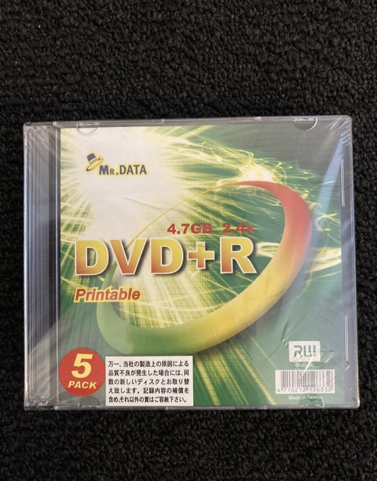 【未使用】MR.DATA DVD-R 5枚セット　DVD＋R　4.7GB　2.4X_画像1