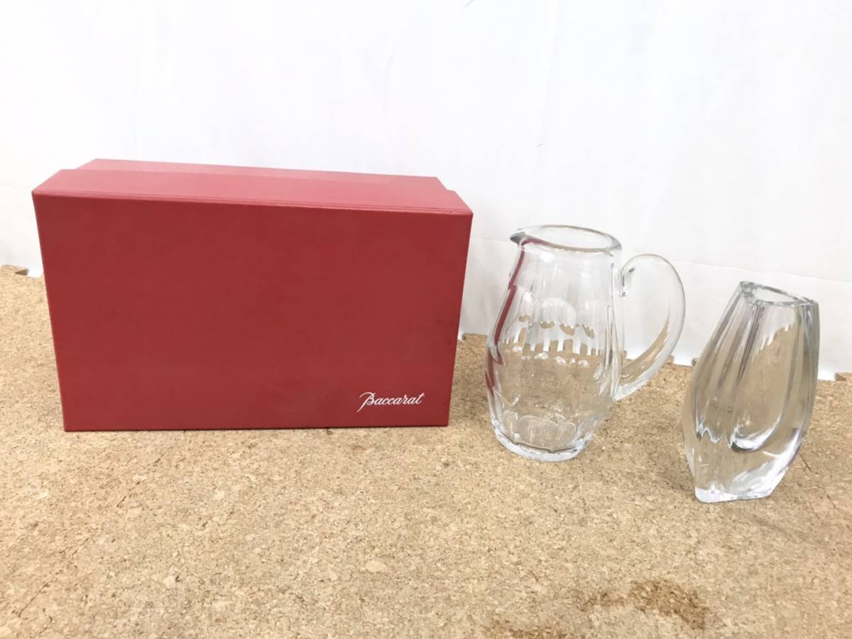 〇 2点セット Baccarat バカラ ピッチャー 花瓶 水差し 箱付き