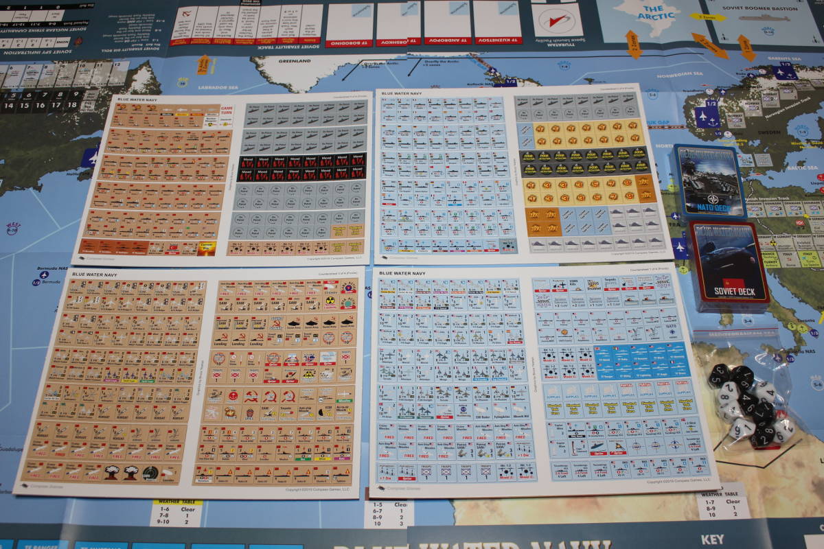 Compass Games)BLUE WATER NAVY 80年代のNATO vs ソ連海軍、日本語訳付