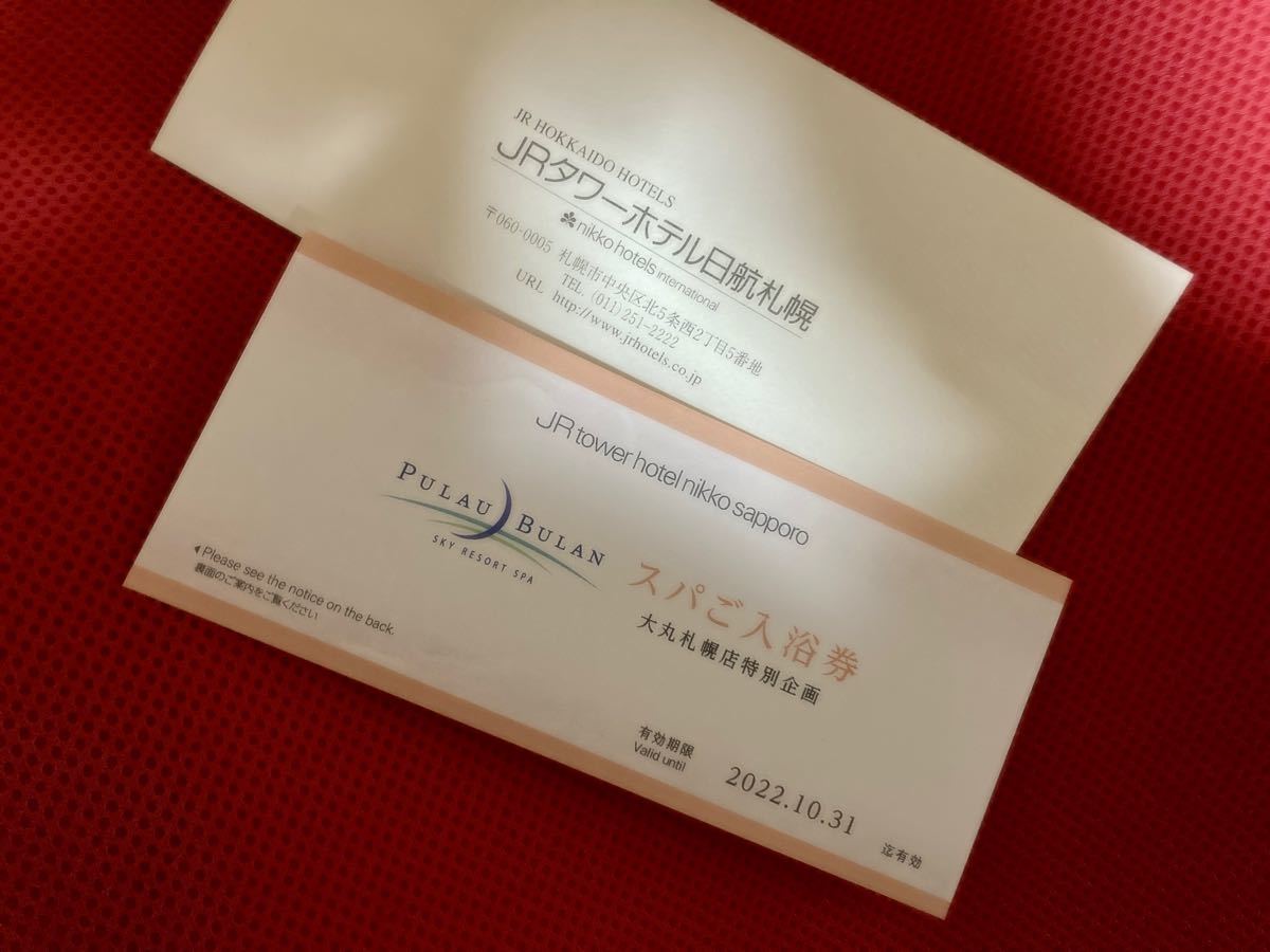 JRタワーホテル日航札幌 22階 スパ入浴券 眺望×天然温泉