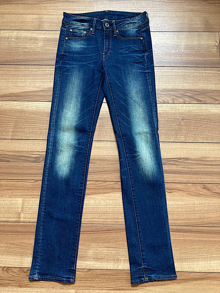 レディース W25 68cm G-STAR RAW（ジースターロゥ）3301 コントゥール ストレッチ スキニー デニム ジーンズ ハイウエスト 女性 _画像1