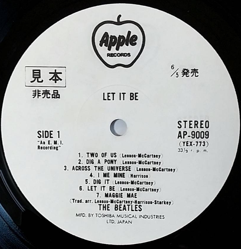 見本盤　LET IT BE　ボックス　AP-9009　_画像1