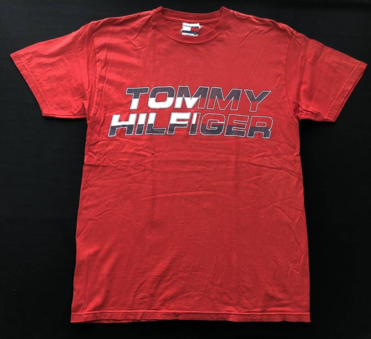 USA製 90s トミーヒルフィガー ビッグロゴ デカロゴ Tシャツ　　MADE IN USA アメリカ製 TOMMY HILFIGER 90年代 ヴィンテージ 柳5448_画像1