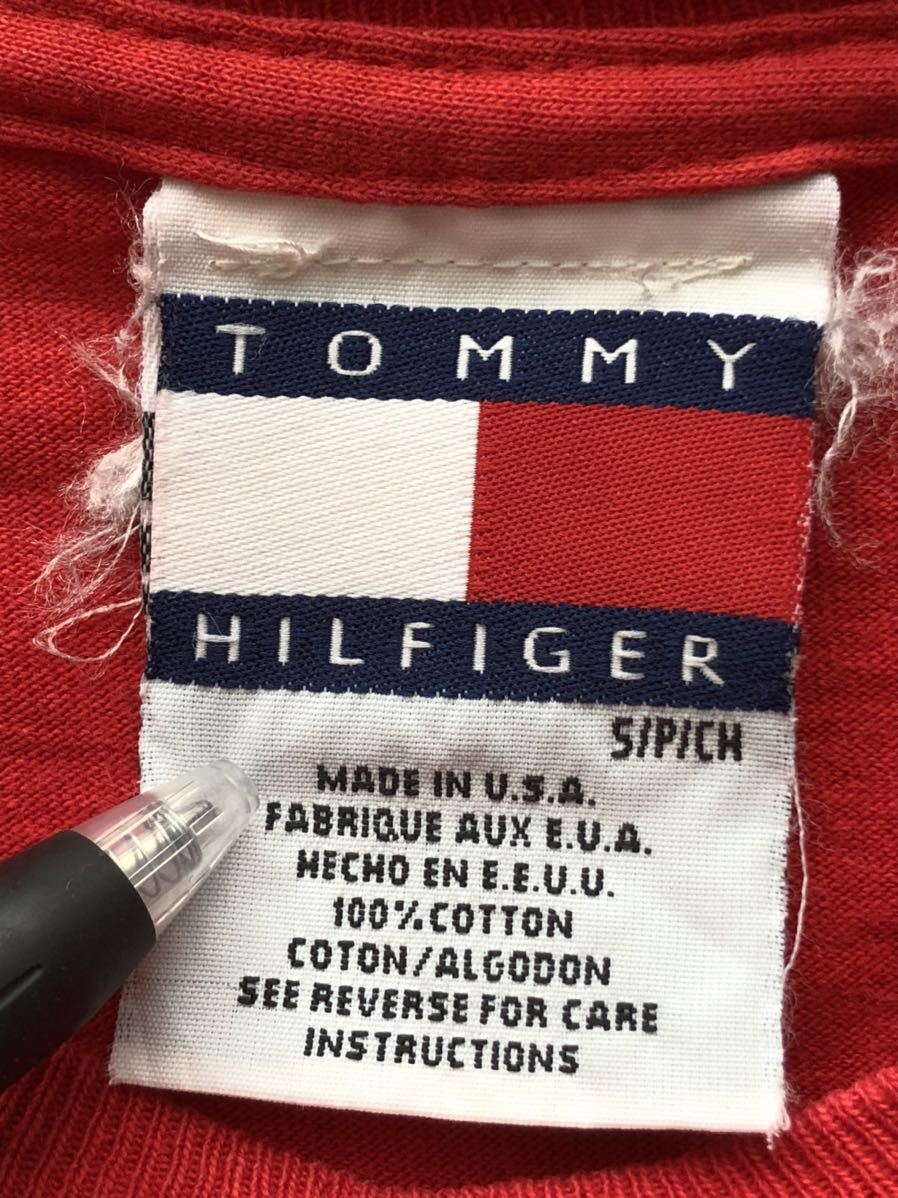 USA製 90s トミーヒルフィガー ビッグロゴ デカロゴ Tシャツ　　MADE IN USA アメリカ製 TOMMY HILFIGER 90年代 ヴィンテージ 柳5448_画像3
