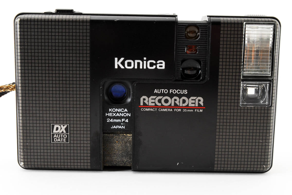 【人気のブラック】　KONICA コニカ RECORDER HEXANON　24ｍｍ　F4搭載　コンパクトカメラ　現状品　同梱可能　＃6343_画像1
