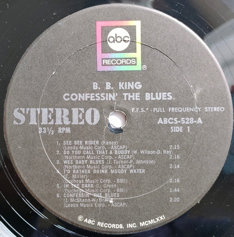 【US盤 Blues LP】B.B. King / Confessin' The Blues (ABC-Paramount ABCS 528) 1965年 / Original Press_画像3