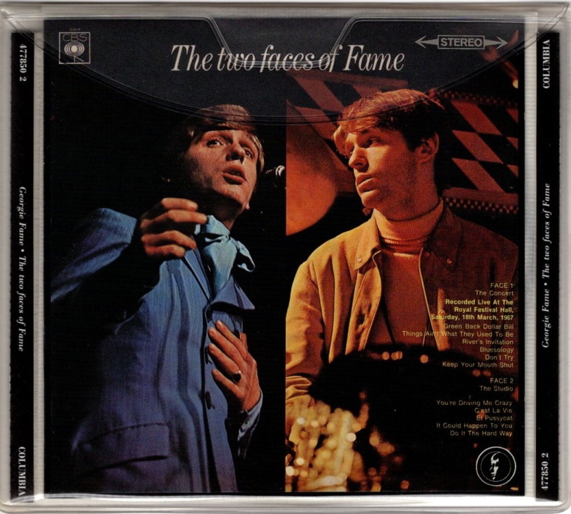 Georgie Fame【UK盤 R&B/Jazz CD】 The Two Faces Of Fame (Columbia 477850 2) 1987年 