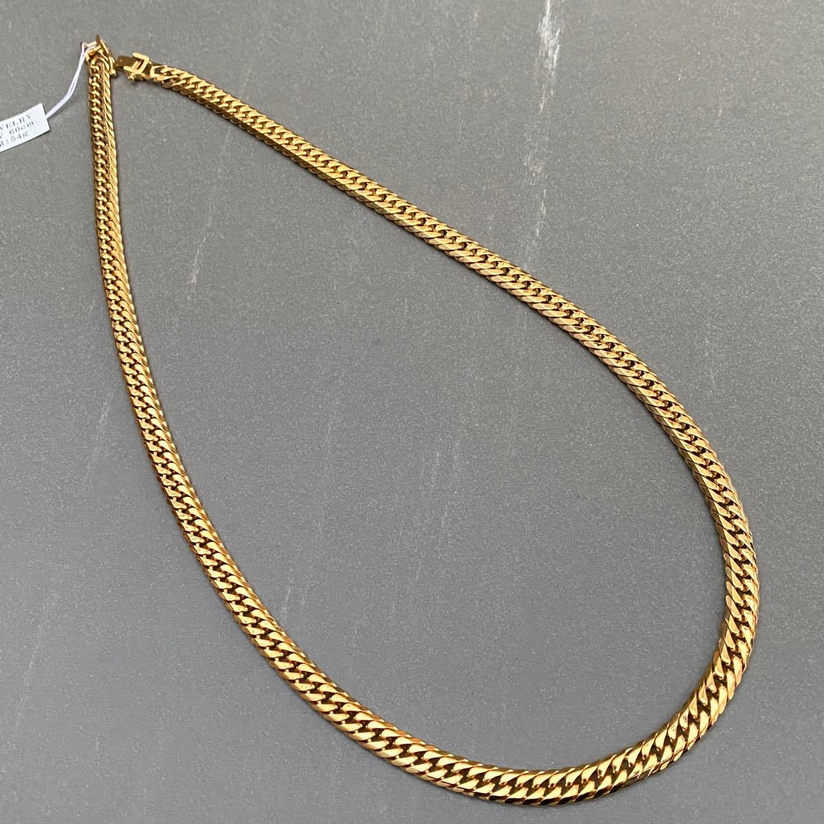 喜平 6面W 60cm 7.0mm フルオーダー 金ネックレス 中折 セーフティー