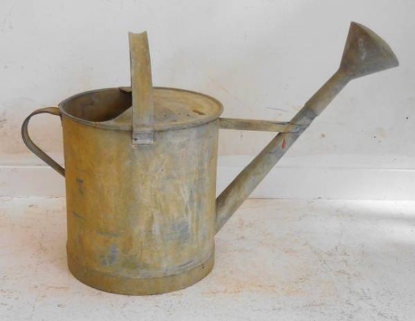  France antique tin plate jouro4/ Joe ro watering can wing lishu garden gardening gardening botanikaru car Be Schic old tool bro can to