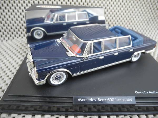 * Vitesse 1/43 Mercedes Benz 600 Land -re Tria canopy open dark blue * case attaching * new goods 