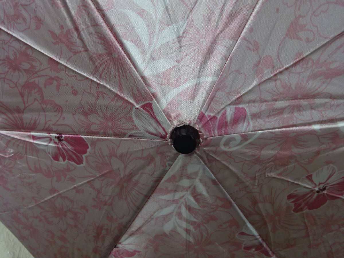 （せ-A1-757)　折り畳み傘 　ロベルタ ヴィヴィアーニ　ピンク系　花柄　雨傘　レディース　Roberta Viviani　中古_画像4