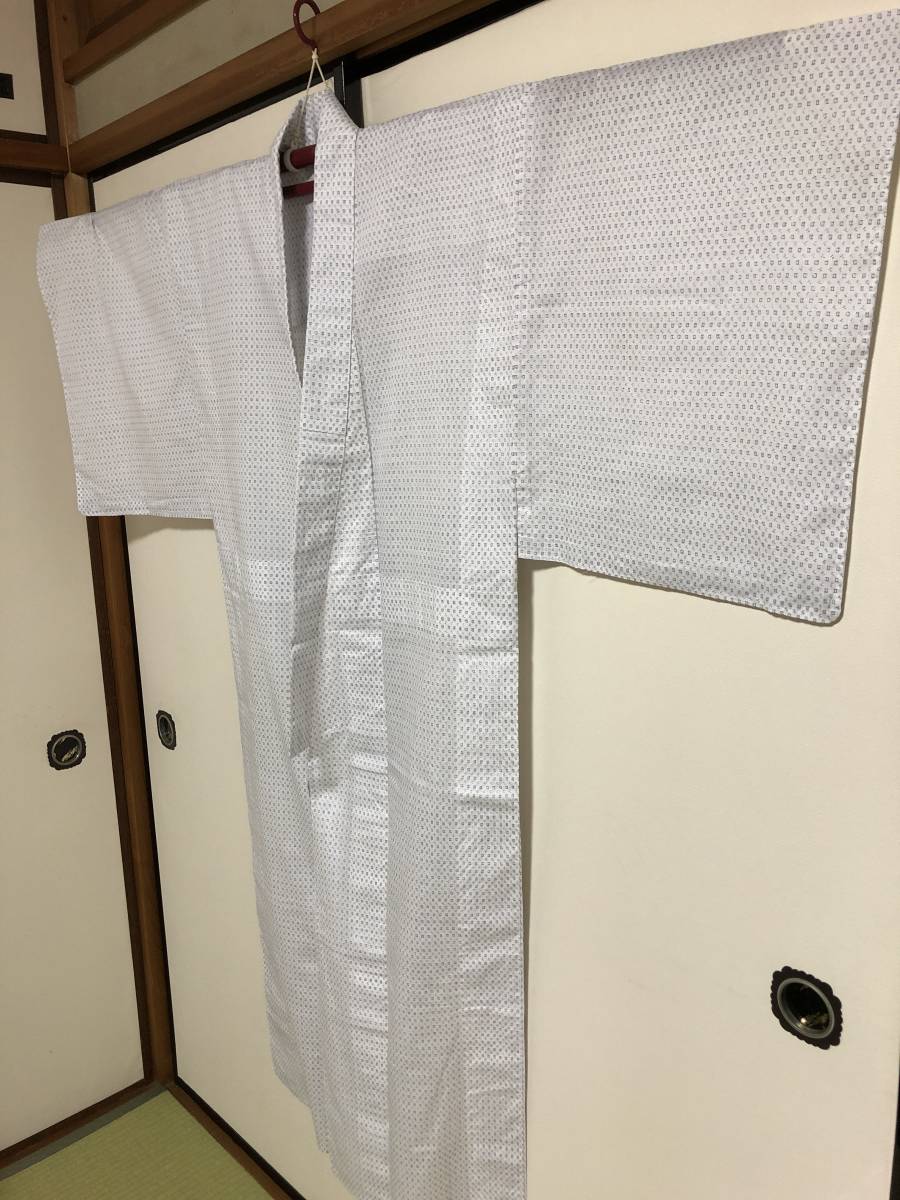 R4 05 夏の希少品!白薩摩絣 単衣着物 丈143腰たぐし☆cm 綿薩摩 R4 05 夏の希少品!白薩摩絣 単衣着物 丈143腰たぐし☆cm 綿薩摩
