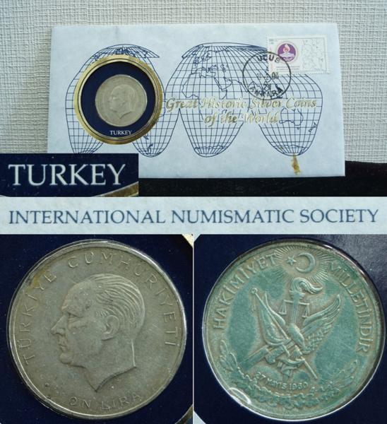 トルコ　1960年　銀貨　フランクリンミント社　レターパックライト可 0710M10h※_画像1