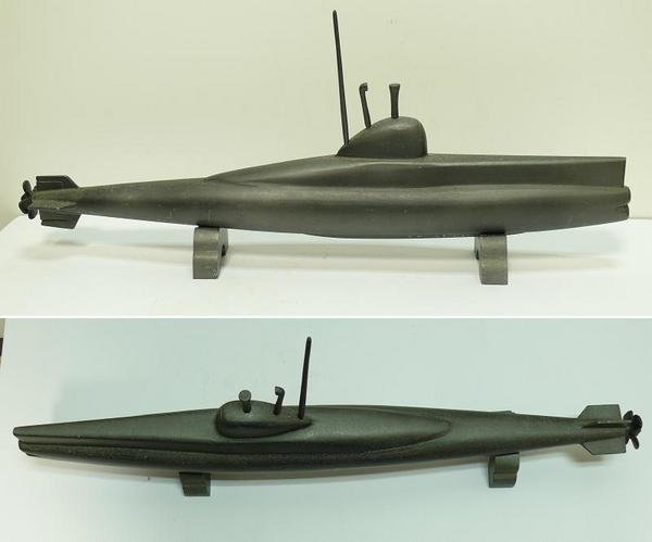 潜水艦 特殊潜航艇(甲種的T型・蚊龍)の金属模型0325H2r※ 潜水艦 特殊潜航艇(甲種的T型・蚊龍)の金属模型0325H2r※