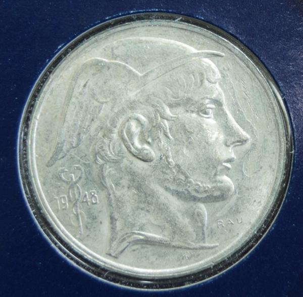ベルギー 1948年　銀貨　フランクリンミント社　レターパックライト可 0710M2h※_画像6