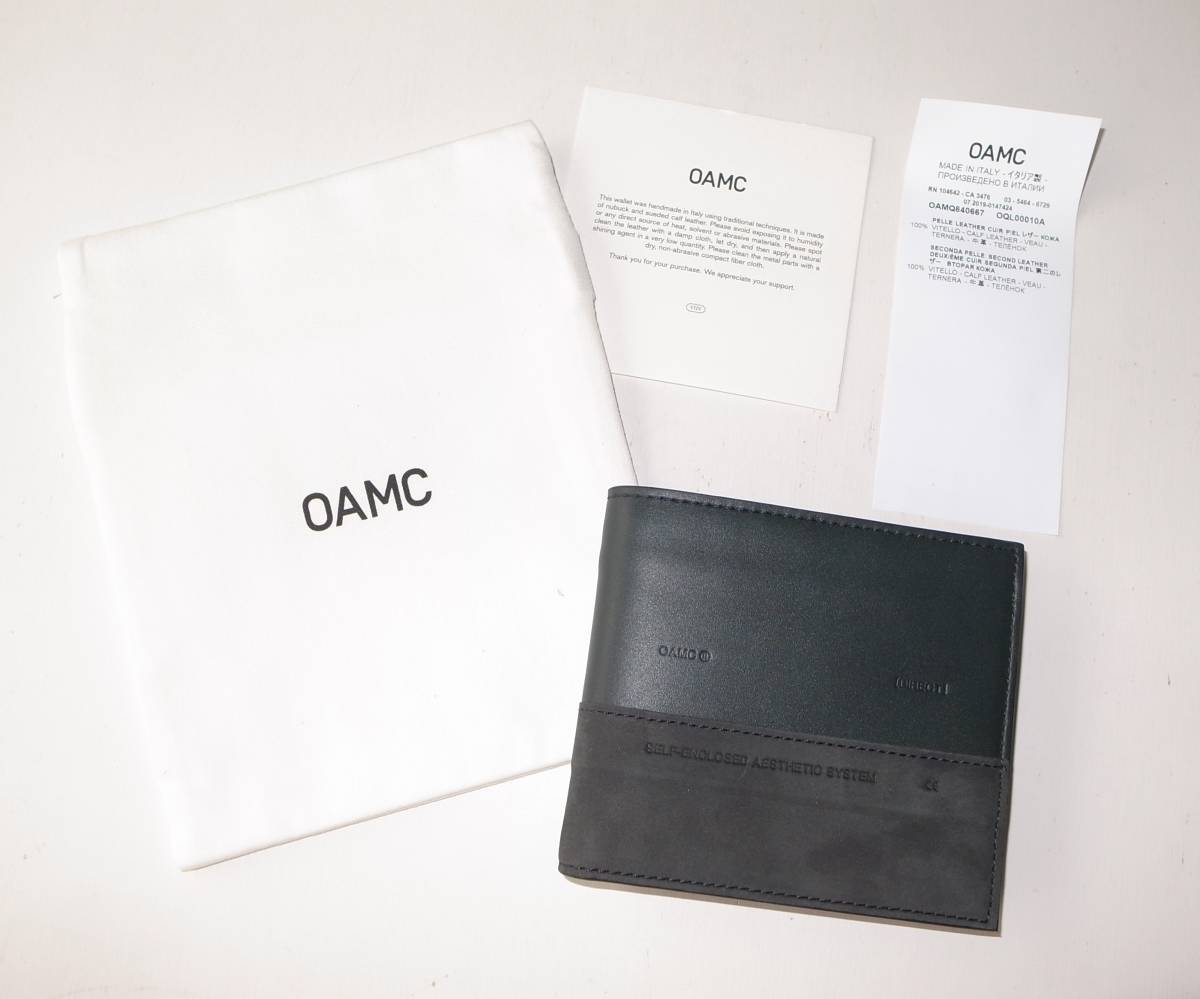 OAMC SYSTEM BL-FOLD WALLET 財布 black 20SS