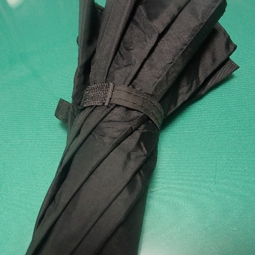 990/ long umbrella umbrella / men's rain for / black / one touch Jump system / cloth : black / at hand : leather stone .: metal // parent .58. total length 69./ touch fasteners ./USED