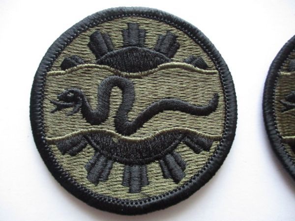 【送料無料・2枚セット】アメリカ陸軍116th Cavalry Brigade Combat Team刺繍ワッペン/蛇コンバット米軍ミリタリー部隊章U.S. Army①M28_画像2