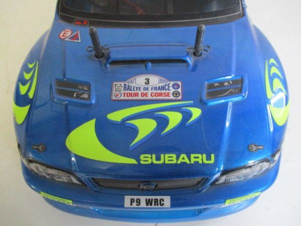 tyys 945 タミヤ 1/10 スケール　スバル インプレッサ WRC TA03Fシャーシ ベルトドライブ4WD SUBARU IMPREZA WRC 充電器　新品タイヤ付き_画像7