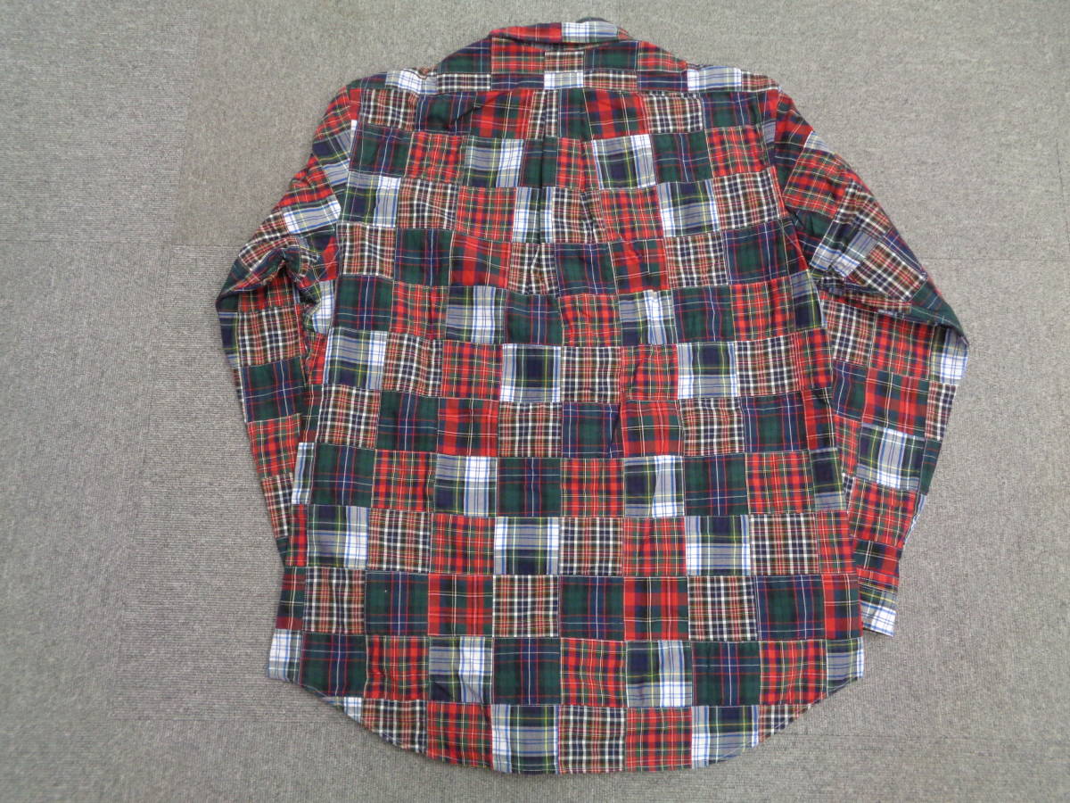 Ralph Laurenの定番であるパッチワークのシャツ CUSTOM FIT PATCHWORK SHIRT SIZE L ブリテッシュ系チェック_画像2