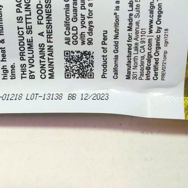 送料込み California Gold Nutrition オーガニック マカ パウダー 240g 新品 未開封 カリフォルニアゴールド スーパーフード USDA_画像3