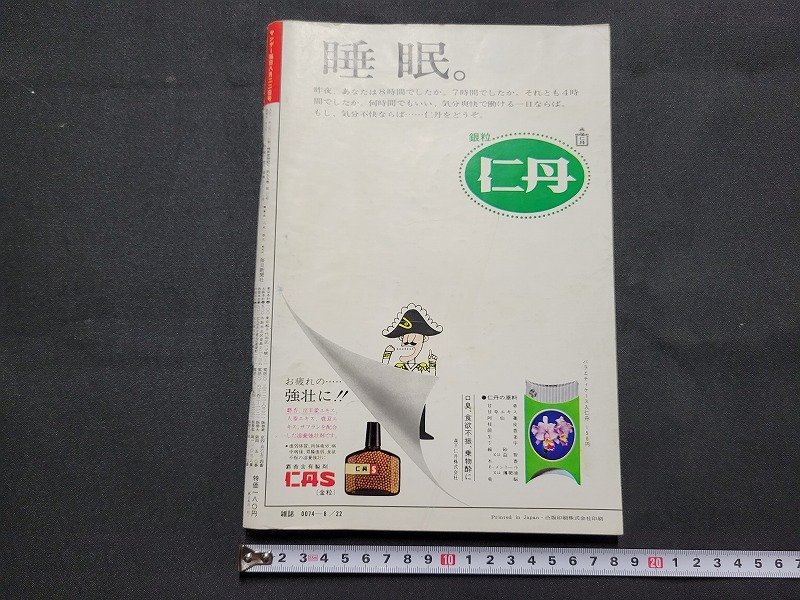 n■　サンデー毎日　昭和51年8月22日号　小佐野・田中共同体の疑惑　毎日新聞社　雑誌　/C01_画像2